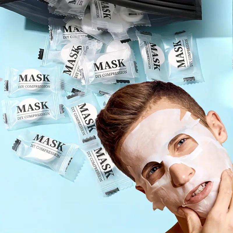 Face Mask Skincare - 100 Máscaras Faciais Descartáveis Comprimidas Portáteis