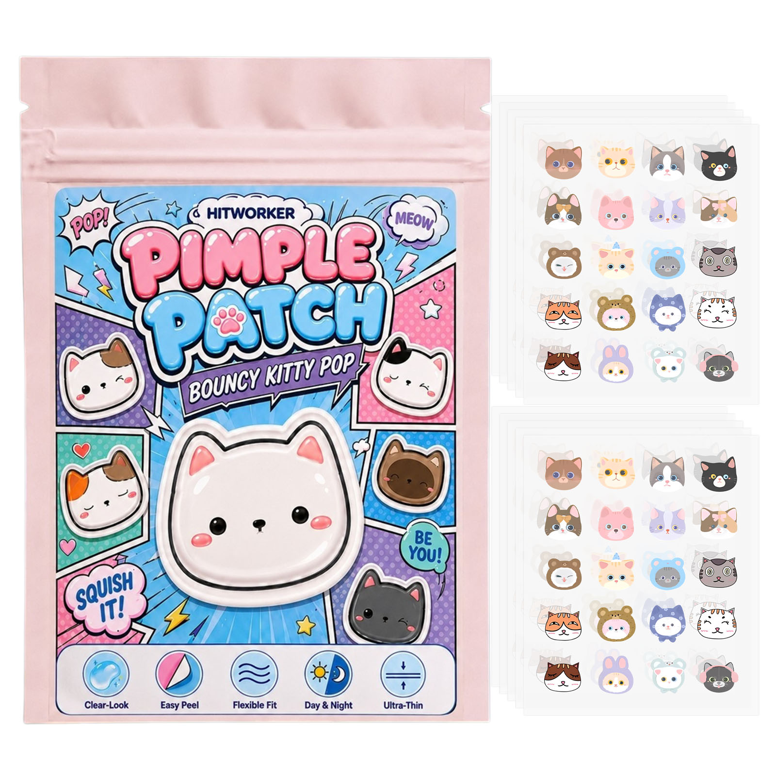 Face Moisturizer - 100 Adesivos de Pimple Patch de