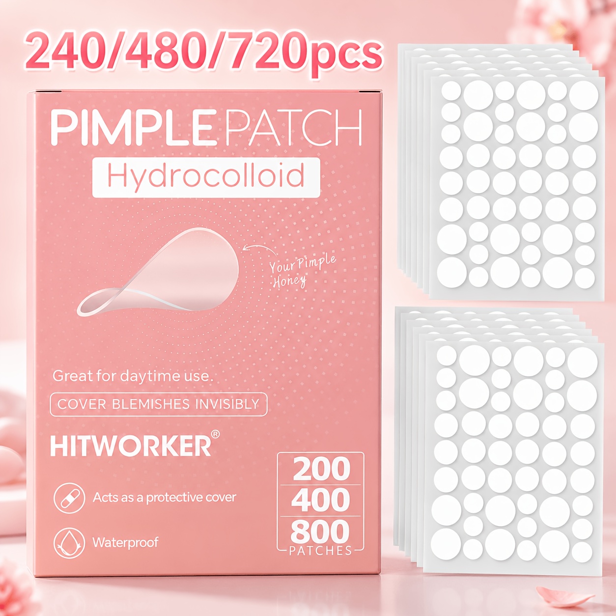Face Oil - 240/480/720 unidades de adesivos hidrocoloides para