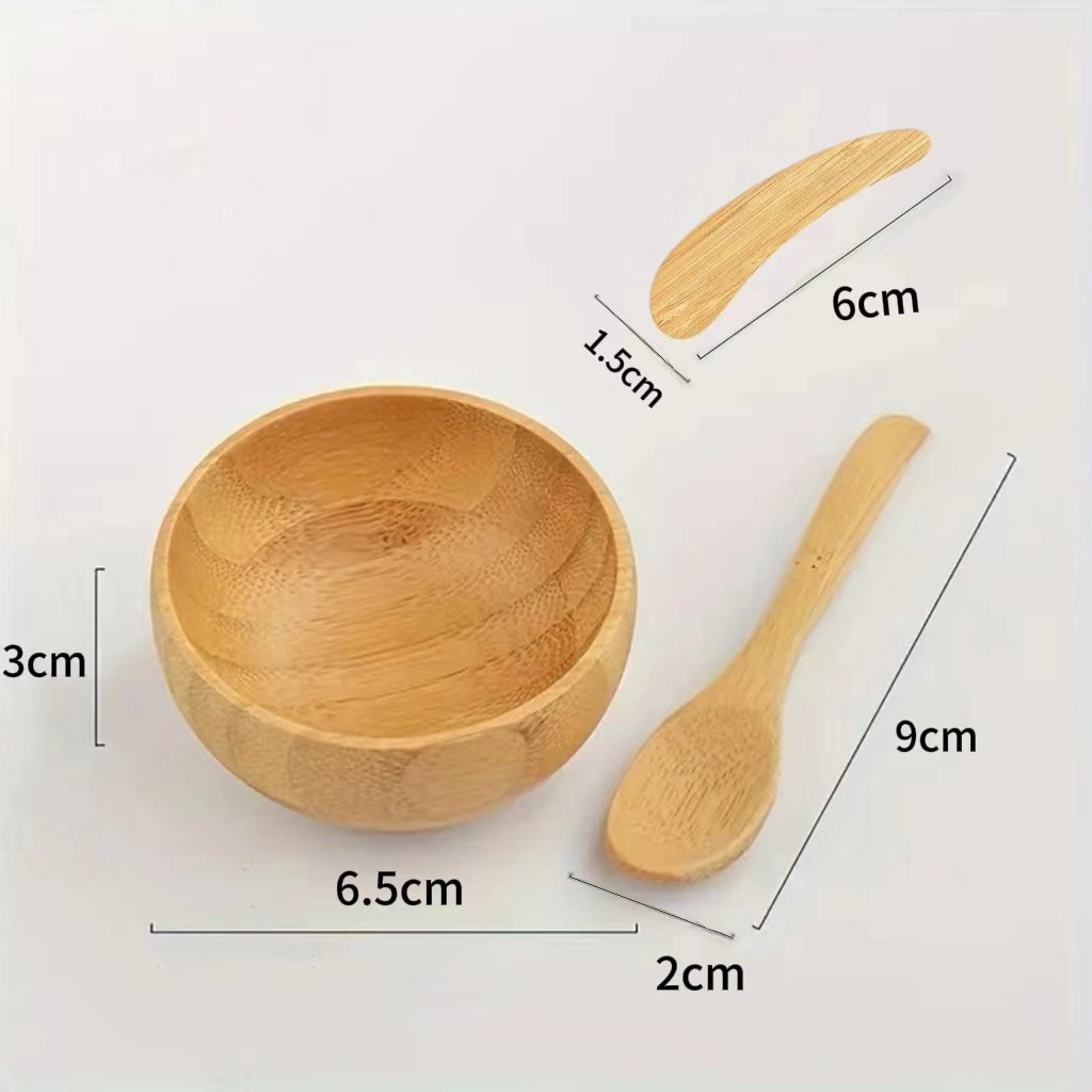 Conjunto de Tigela de Bambu pa - Face Mask Skincare avaliação e preço